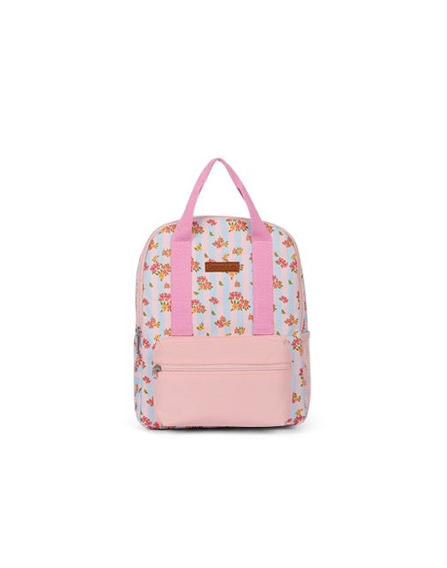 Petit sac à dos ETERNAL LIBERTY blanc avec motif floral coloré