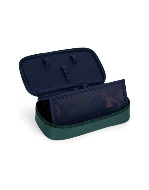 Intérieur de la trousse modulaire URBAN FLOW montrant les pochettes translucides