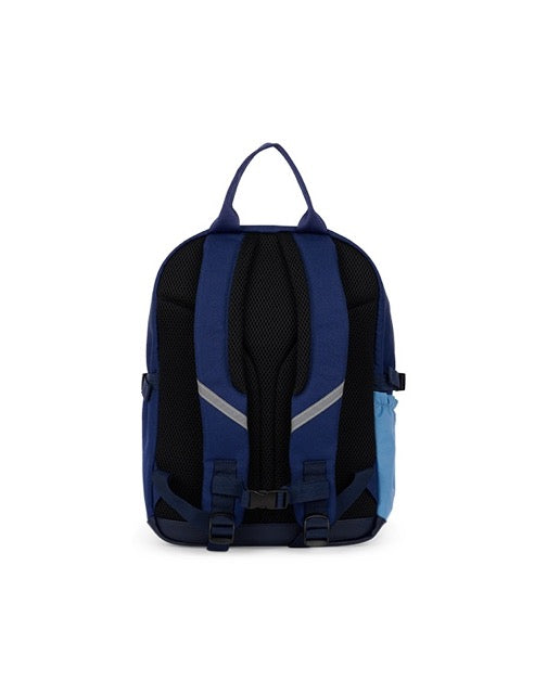 Dos du sac à dos SPRINT CLUB bleu marine avec bretelles rembourrées et détails réfléchissants