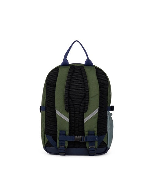 Dos du sac à dos URBAN FLOW vert kaki avec bretelles ajustables