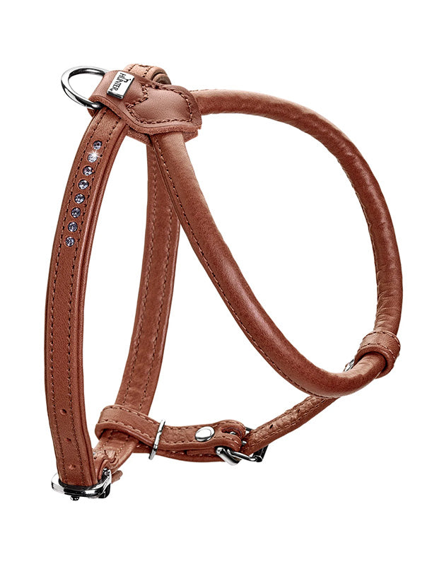 Harnais pour chien en cuir marron  -XXS / XS Caramel & cie