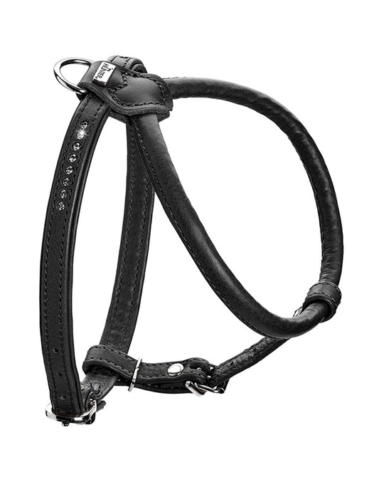 Harnais pour chien en cuir noir - XXS / XS Caramel & cie