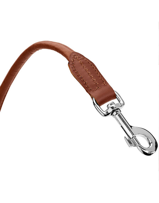 Laisse pour chien en cuir marron Caramel & cie