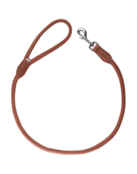 Laisse pour chien en cuir marron Caramel & cie