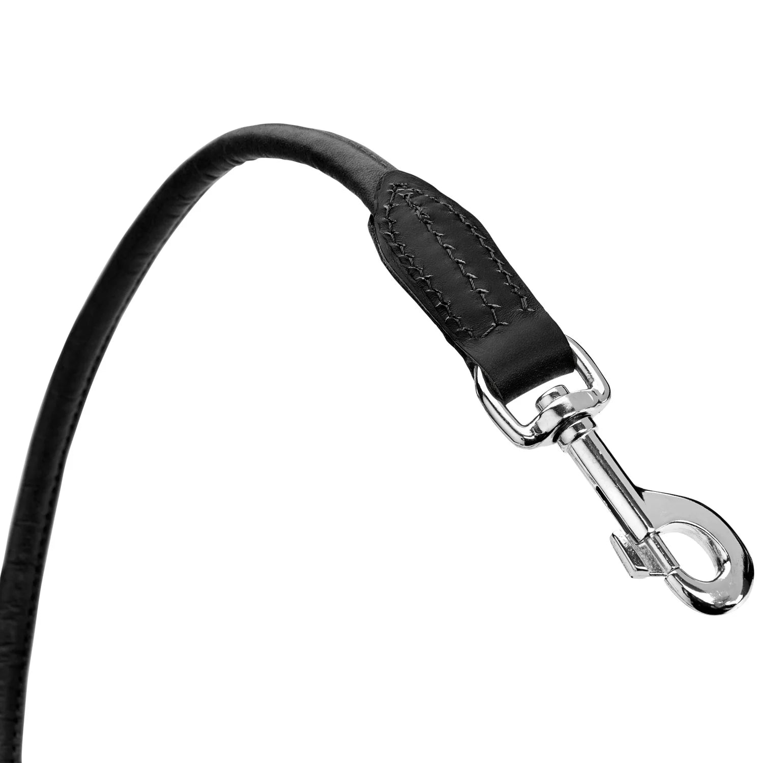 Laisse pour chien en cuir noir Caramel & cie