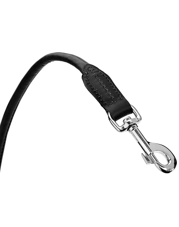 Laisse pour chien en cuir noir Caramel & cie