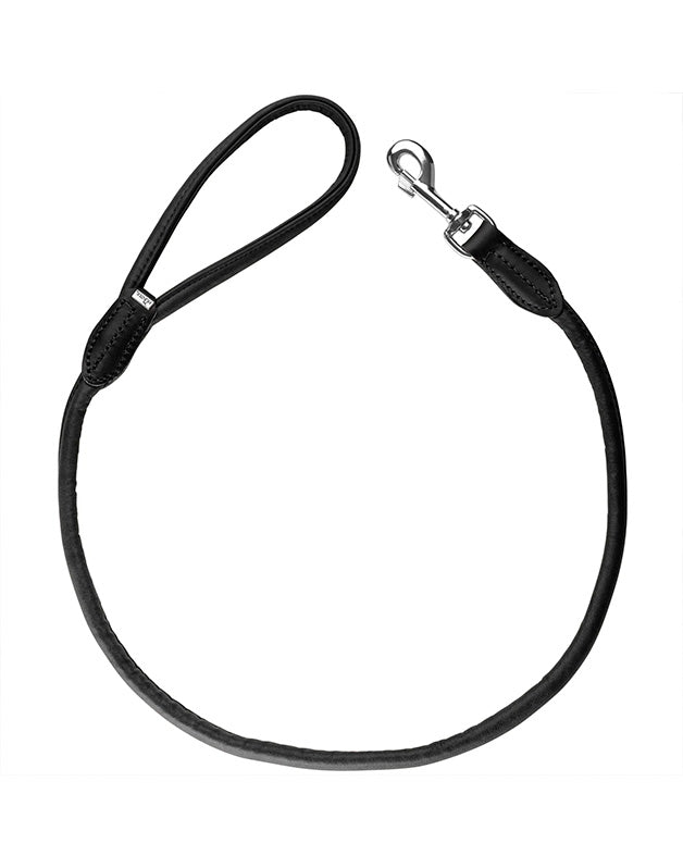 Laisse pour chien en cuir noir Caramel & cie