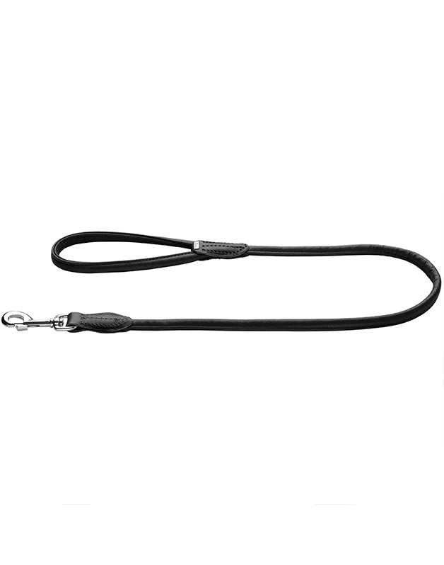 Laisse pour chien en cuir noir Caramel & cie