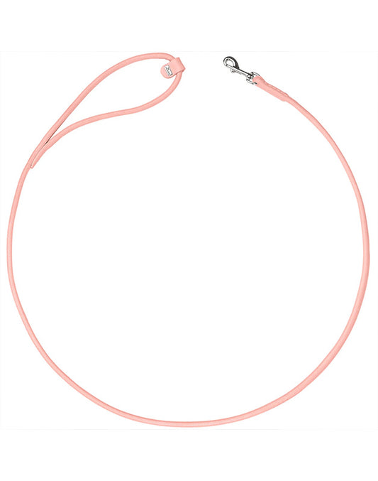 Laisse pour chien en cuir rose clair Caramel & cie