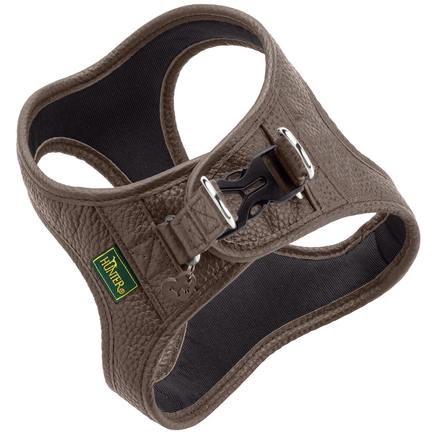 Harnais pour chien en cuir Love Marron - XXS, XS Caramel & cie