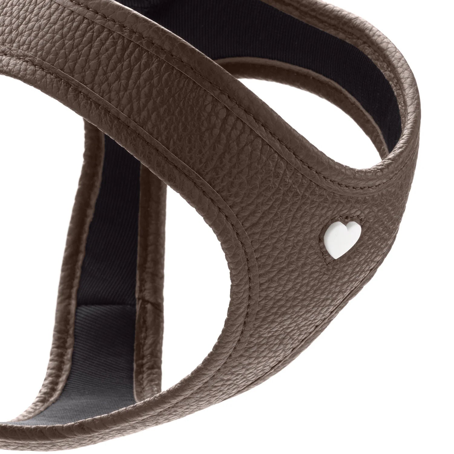 Harnais pour chien en cuir Love Marron - XXS, XS Caramel & cie