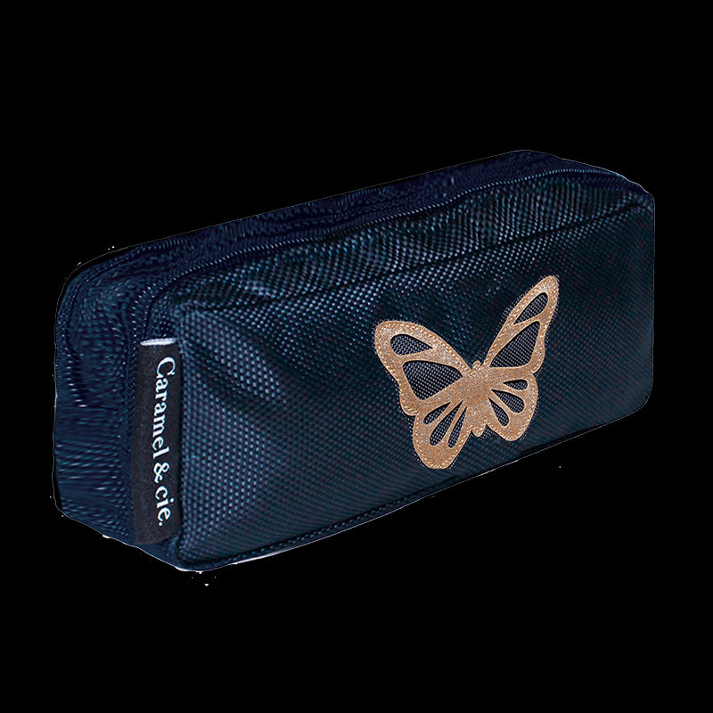 Trousse Double Papillon Bleu