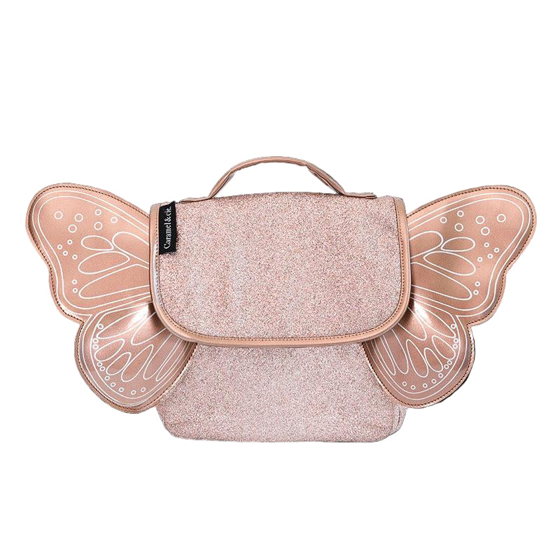 Sac papillon paillettes Cuivre Caramel & cie