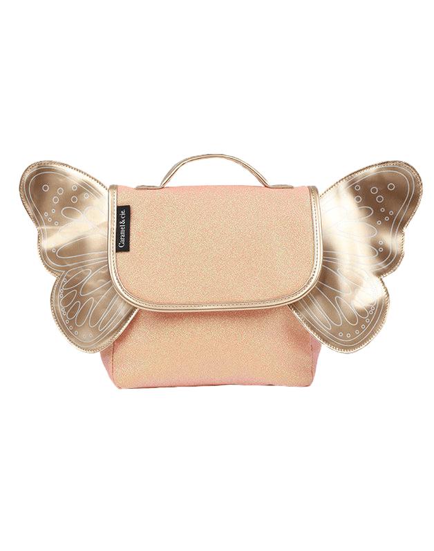 Sac papillon paillettes Corail Caramel & cie