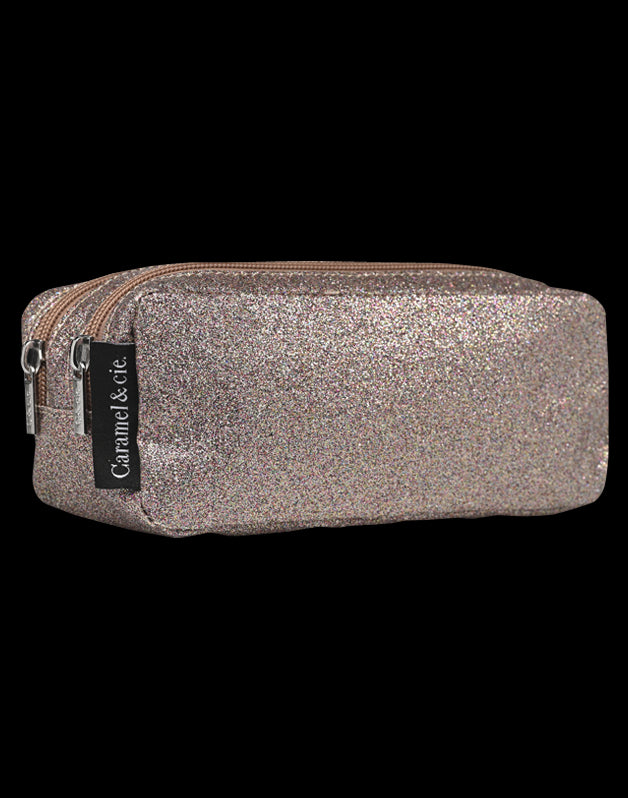 Trousse Double Paillettes cuivre