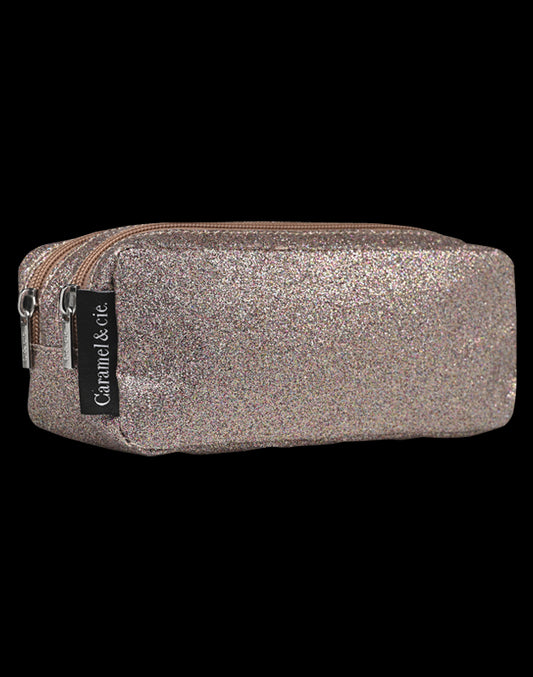 Trousse Double Paillettes cuivre