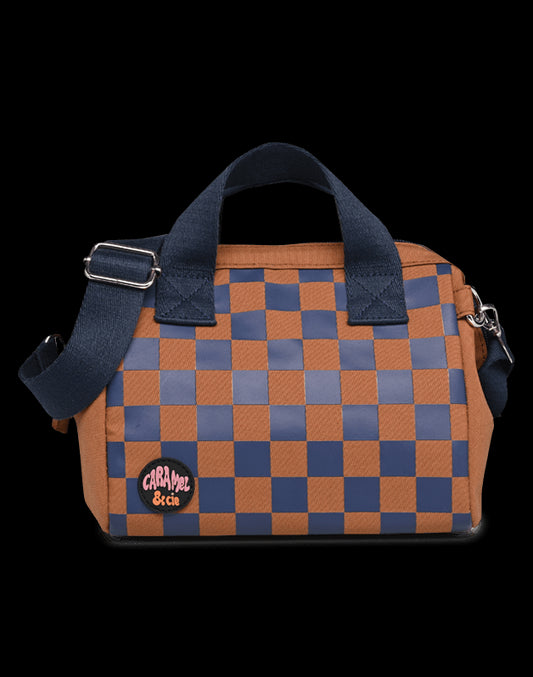 Sac repas Square ocre et marine