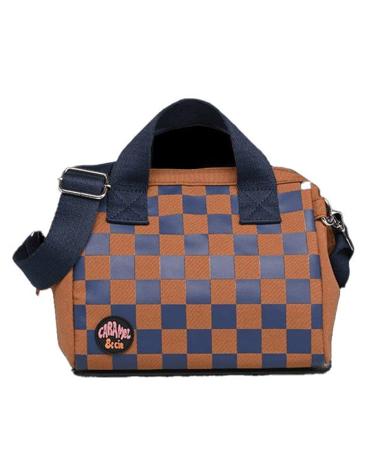 Sac repas Square ocre et marine