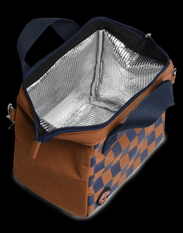Sac repas Square ocre et marine