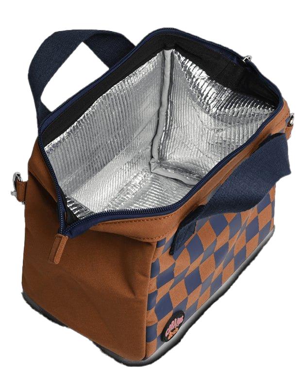 Sac repas Square ocre et marine