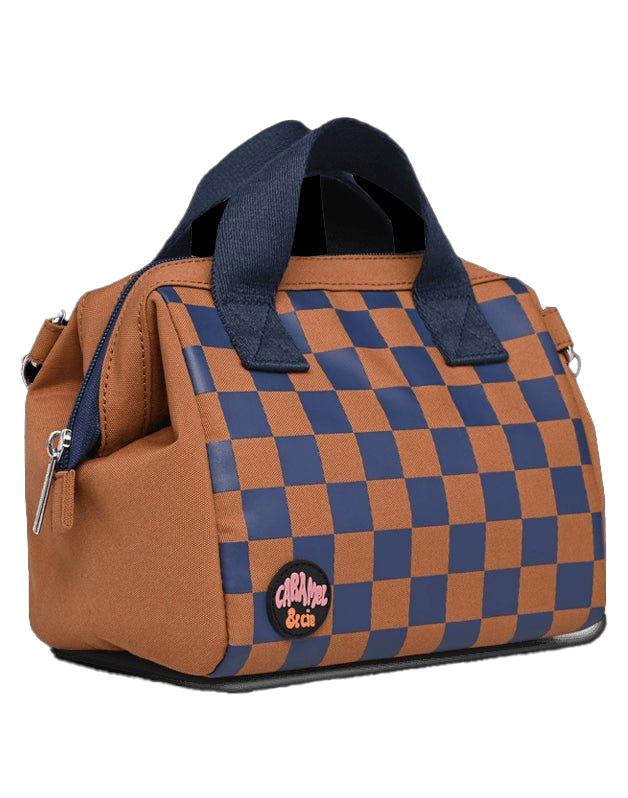 Sac repas Square ocre et marine