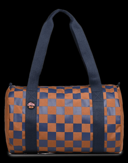 Sac Polochon Square ocre et marine