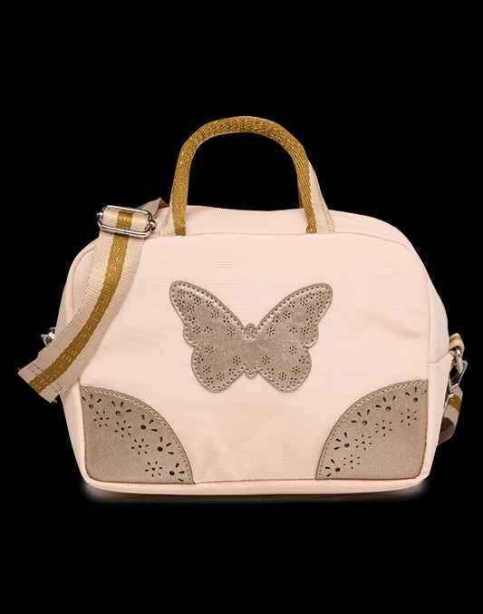 Sac repas Papillon rose