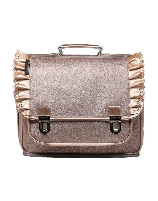 Cartable Moyen Froufrous Paillettes cuivre