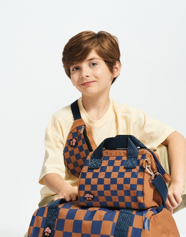 Sac banane Square ocre et marine