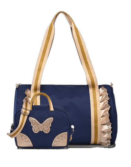 Kit Sac Polochon + Sac repas Froufrous marine