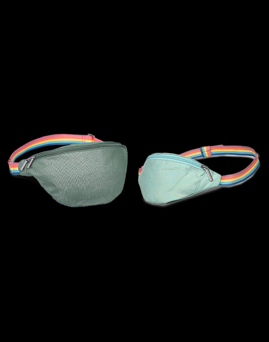 Set 2 sacs banane Mère & fille Irisé Vert et Bleu