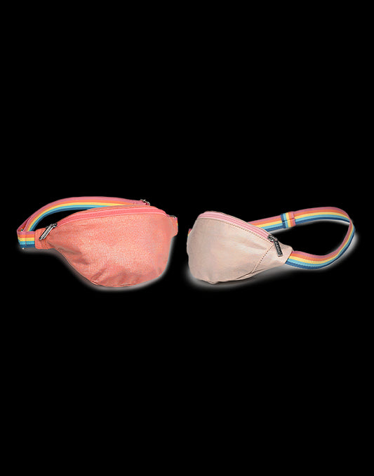 Set 2 sacs banane Mère & fille Irisé Rose