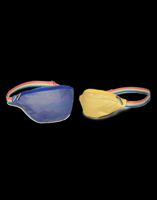 Set 2 sacs banane Mère & fille Irisé Marine et Jaune