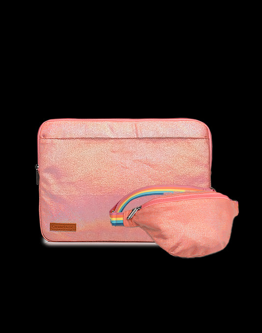 Set 2 sacs femme irisé Corail