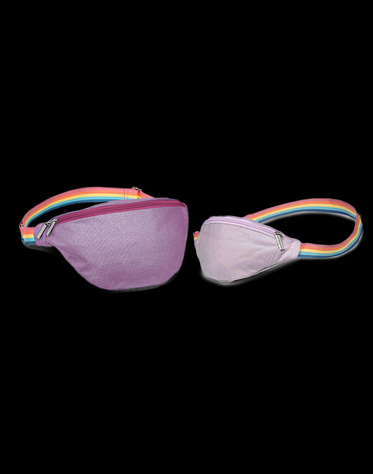 Set 2 sacs banane Mère & fille Irisé Violet et Parme