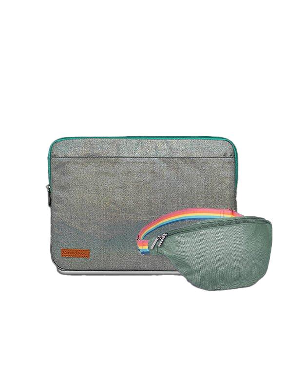 Set 2 sacs femme Irisée Vert