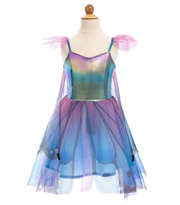 Robe Papillon Bleu/Violet avec ailes