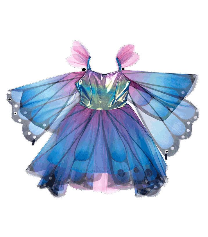 Robe Papillon Bleu/Violet avec ailes