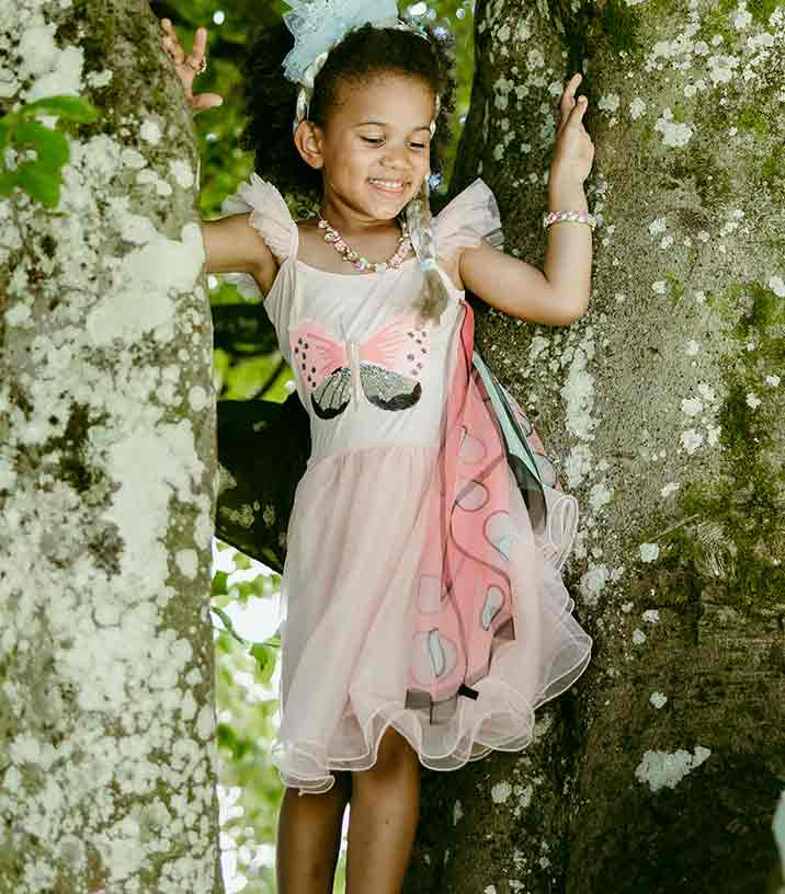 Robe Papillon Rose avec ailes