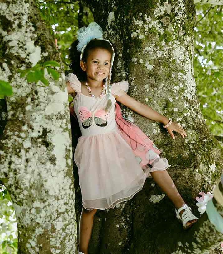Robe Papillon Rose avec ailes