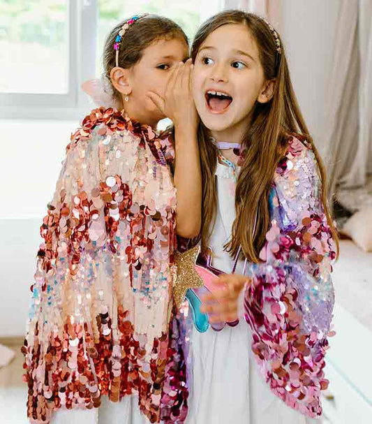 Pink sequined cape