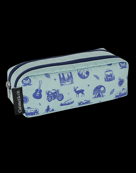 Trousse double Wild Trip Bleu