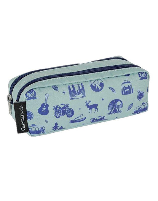 Trousse double Wild Trip Bleu