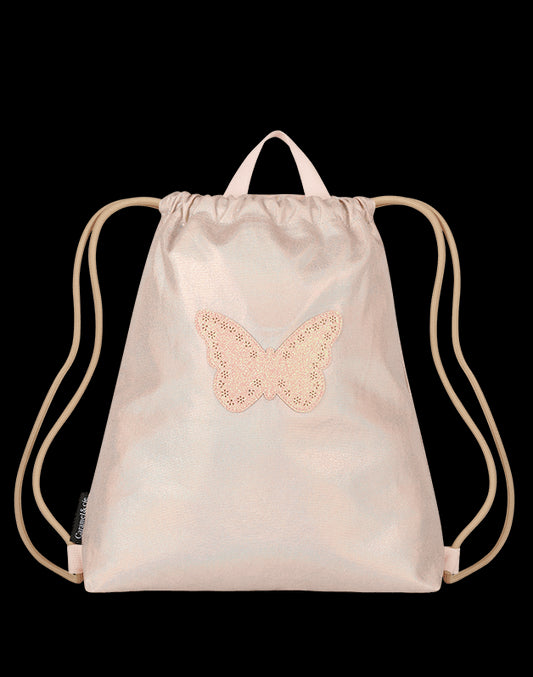 Sac de gymnastique Papillon irisé rose