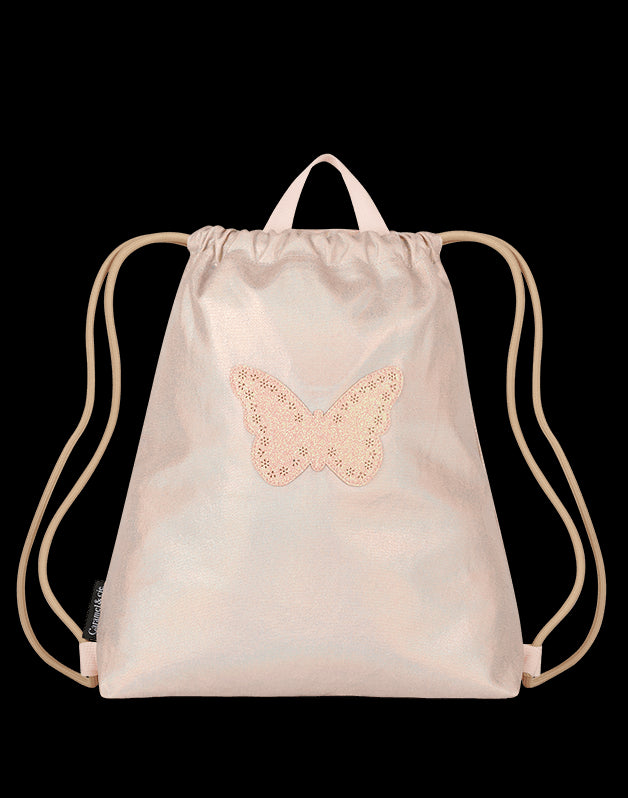 Sac de gymnastique Papillon irisé rose