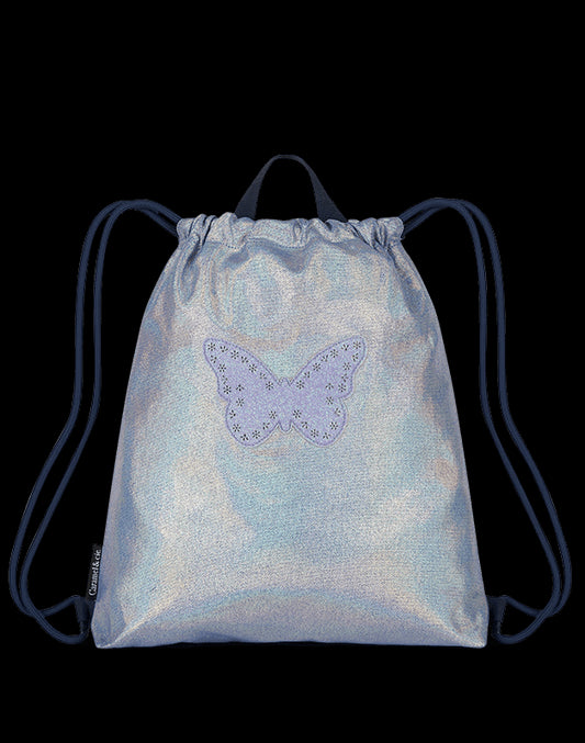 Sac de gymnastique Papillon irisé bleu
