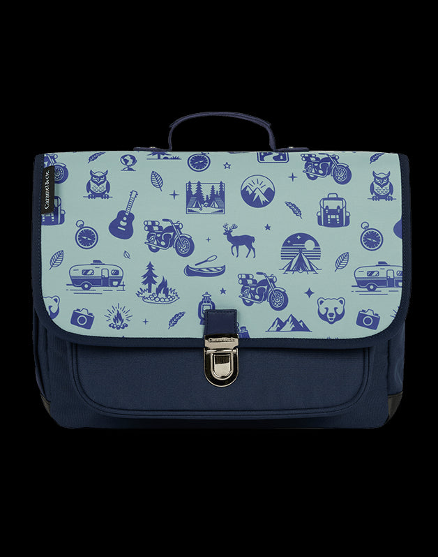 Cartable moyen Wild Trip Bleu