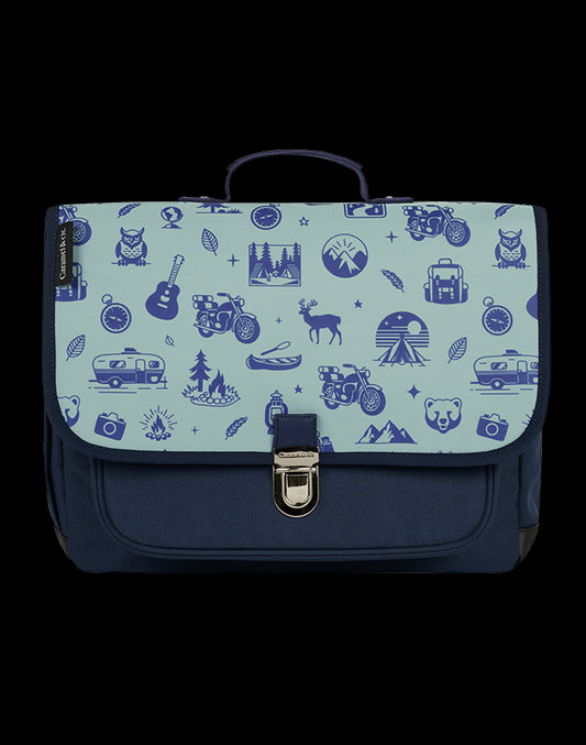 Cartable moyen Wild Trip Bleu