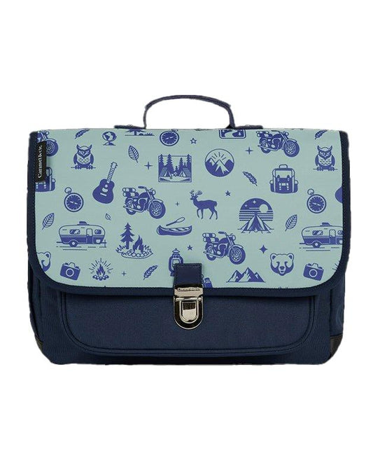 Cartable moyen Wild Trip Bleu