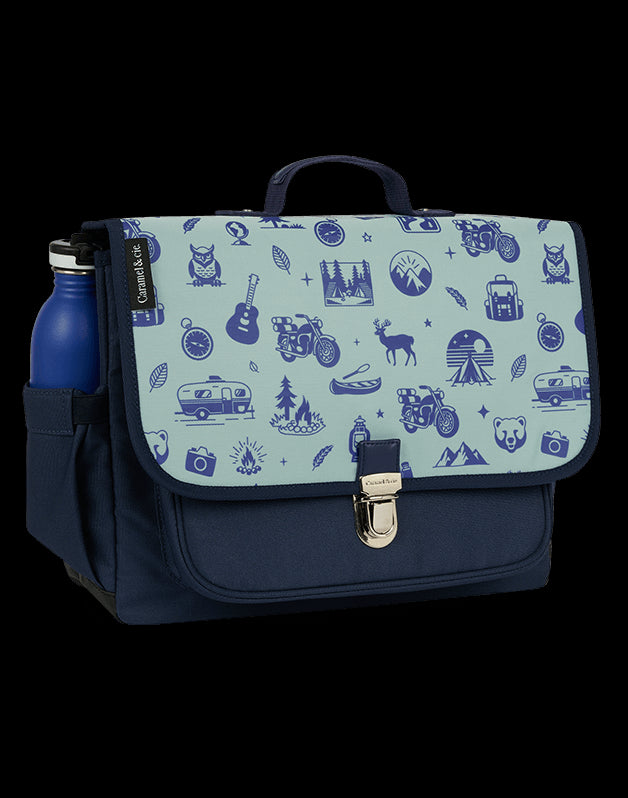 Cartable moyen Wild Trip Bleu